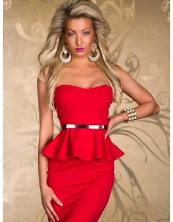Peplum dress m3776d