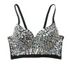 Color Diamond Chest Wipe Careful Machine Deep V Chest Wrap Suspender Top 8971