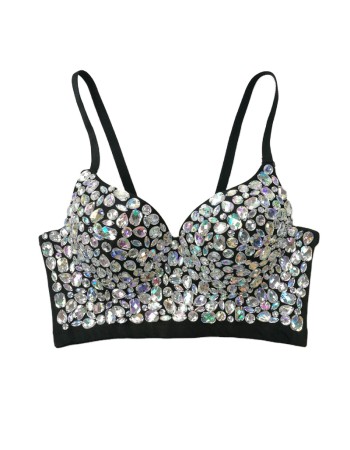 Color Diamond Chest Wipe Careful Machine Deep V Chest Wrap Suspender Top 8971