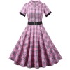 Formal Elegant Plus Size Dress With Belt Suit Vintage Dresses JY15033