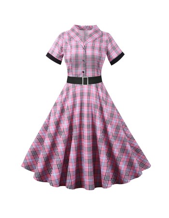 Formal Elegant Plus Size Dress With Belt Suit Vintage Dresses JY15033