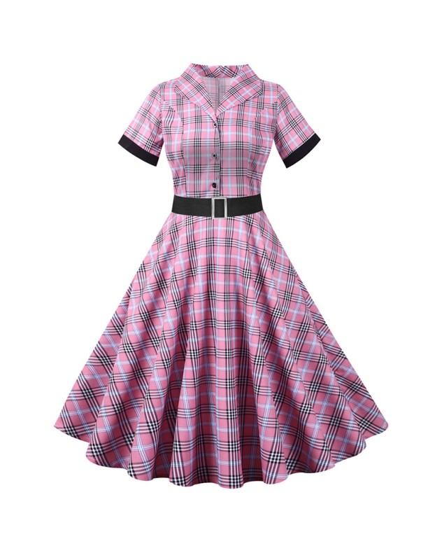 Formal Elegant Plus Size Dress With Belt Suit Vintage Dresses JY15033