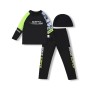 Boys' Swimsuit Black Swimsuit Long-Sleeved Children's Two-Piece Swimsuit KF208
