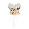 Sexy Bustier Butterfly Print Corset Tops For Women Waist Trainer Short Corset 22047