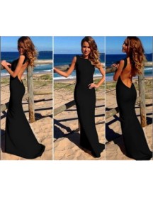 Sexy Black Fasion Maxi Dress M3970c