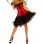 red newest corset with mini skirt m1807H