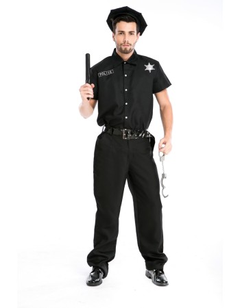 Black policeman costume M4715