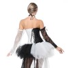 Black White Gothic Corset Top M1418C
