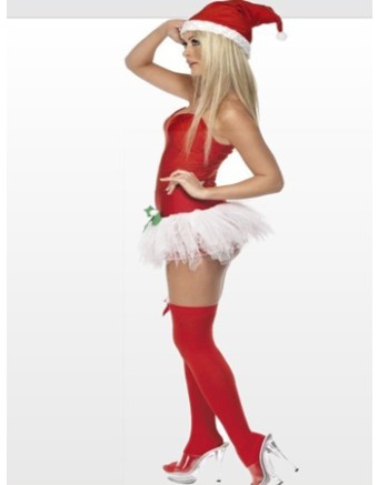 red fancy santa dress m1109