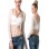 White low-cut long sleeve lace clubwear tops M30044a