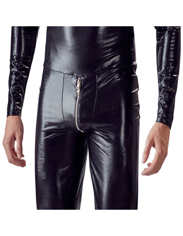 patent leather pullover tights costume 2021 stage men costume N802