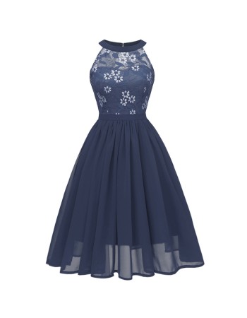 Elegant Wedding Chiffon Halter Women Party Summer Dress Casual CD1645