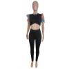 Two Piece Sweat Suit Plus Size Two Piece Pants Set Women Clothing M045