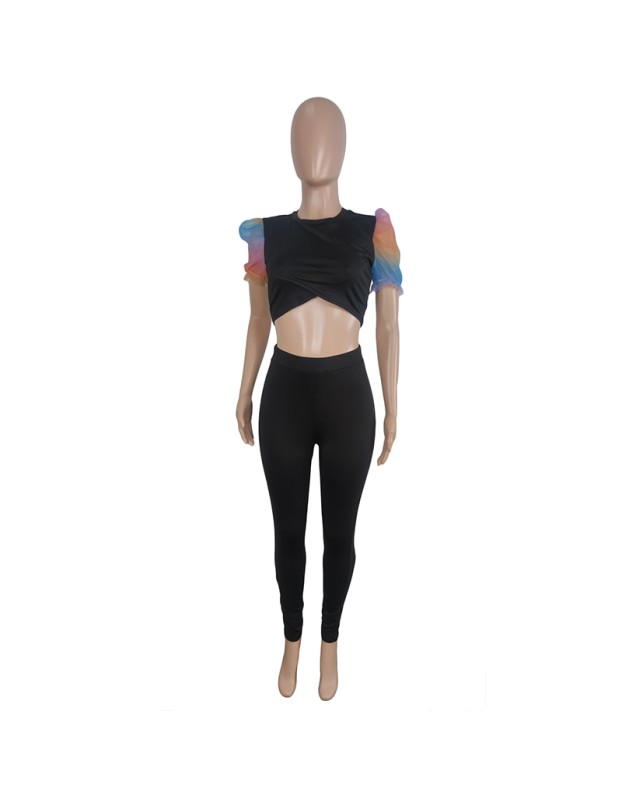 Two Piece Sweat Suit Plus Size Two Piece Pants Set Women Clothing M045