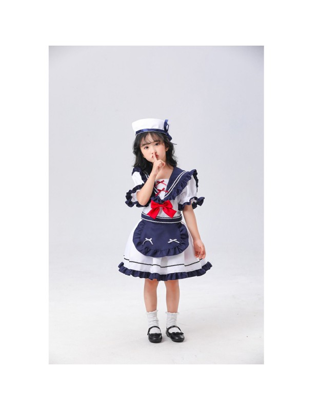 New Anime Cosplay Navy Suit Sailor Suit Maid Uniform Lolita Costume DL2034