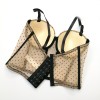 Polka Dot Lace Embroidery Sexy Women Chest Wrap Translucent Top KN8262
