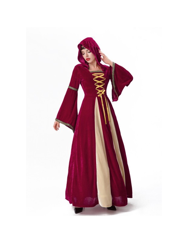 Halloween Vampire Cosplay Costume Retro Court Adult Dress Witch Costume YM8741