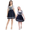 Traditional Oktoberfest Costume Munich Beer Dress Black And White Paid Dress MS4122
