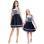 Traditional Oktoberfest Costume Munich Beer Dress Black And White Paid Dress MS4122