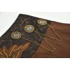 Vintage Brown Chains Steampunk Gothic Skirt M31762