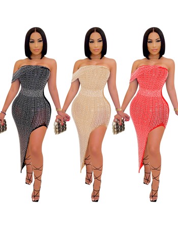 Breast Wrap Hot Drills The Net Yarn Party Dresses For Girls X5046