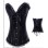 black sexy satin corset m1869B