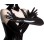 Black artificial sexy leather gloves XX625