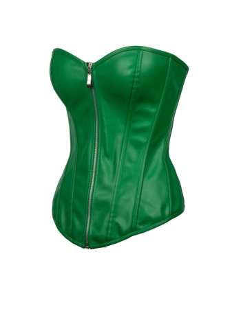 Plus Size Leather Sexy Green Corset M1400