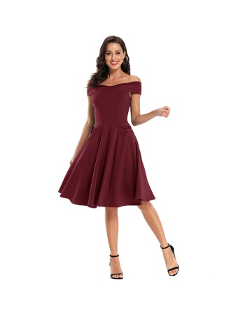 Round Neck Satin Fall Sleeves Spring Dresses Women Sexy CD1768