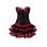 women black satin corset with pretty skirt m1202
