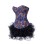 flower brocade bustier with multi-layer skirt m1977