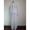 Sexy Black And White Lace Design Evening Dress M3974