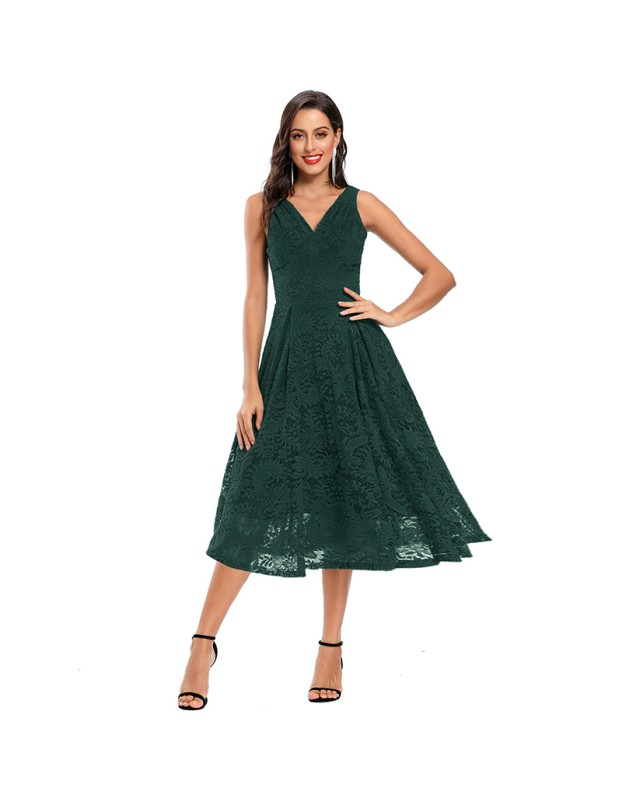Party Elegant Slim Ladies Dinner Sexy Lace Birthday Dress CD1785