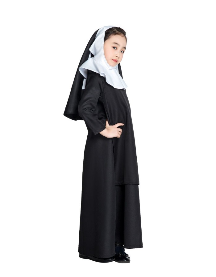 2019 new design children  woman dress uniform for costume carnival costume nun uniformM40646