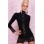 wrap hip black long sleeve turtleneck with lace charming babydoll m3469a