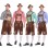 German Traditional Oktoberfest Plaid Shirt Men Beer Suspender Suit Costume YM3645