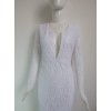 Sexy Black And White Lace Design Evening Dress M3974