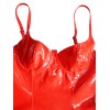 S-6XL Women Sexy PVC Leather Bodycon Dresses M7302