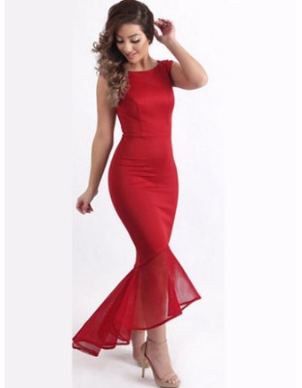 Luxury Red Mermaid Evening Dress M30184