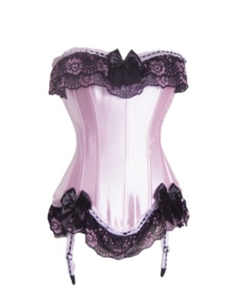 sexy pink lace bundle of edge corset m1748b