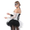 Black White Gothic Corset Top M1418C