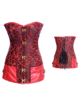 red long satin corset m1952