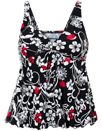 High Waist Two Pieces Tankini Swimwear Bikinis M18032