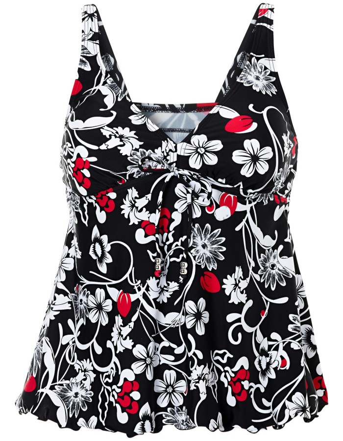 High Waist Two Pieces Tankini Swimwear Bikinis M18032