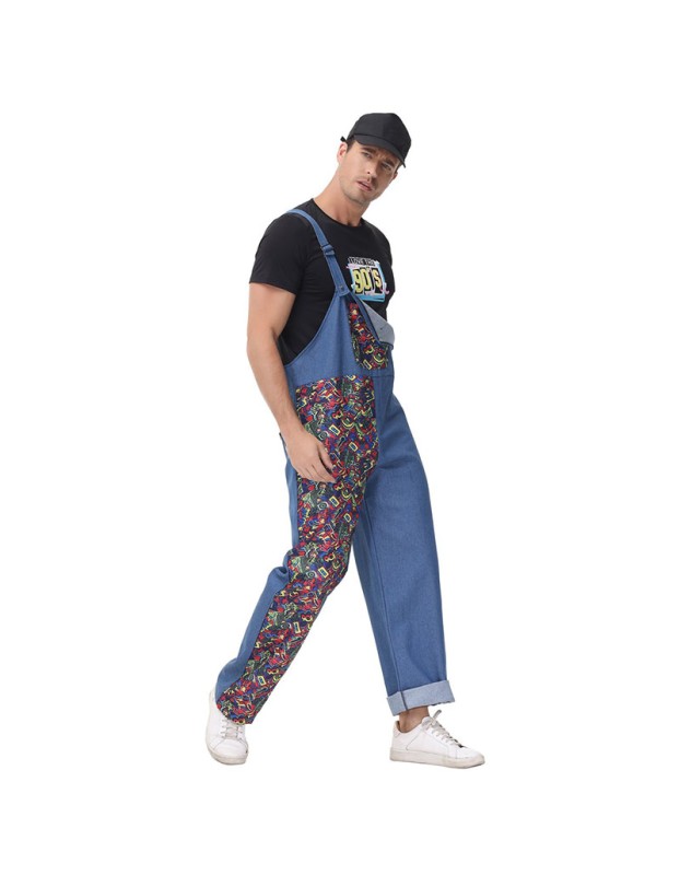 Couple Cosplay Water Electrician Costume Super Mario Show Belt Pants MS1723