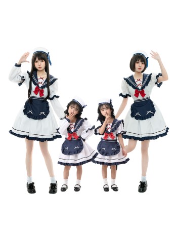 New Anime Cosplay Navy Suit Sailor Suit Maid Uniform Lolita Costume DL2034