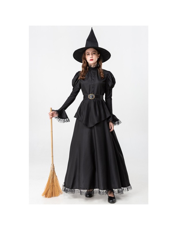 Halloween Export States Pure Black Witch Game Cosplay Costumes YM9315