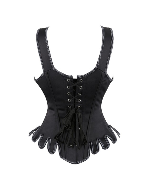 Sexy Steampunk Vinatge Jacquard Underbust Shoulder Straps Steel Boned Corset WK2209