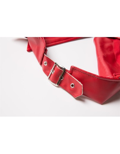 Best selling adult red black leather corset m1982