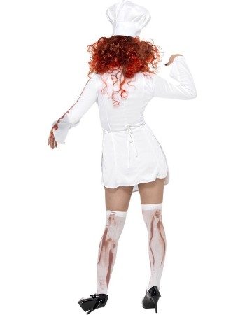 White Bloody Scary Nurse Halloween Costume M40500